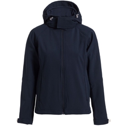 Куртка женская Hooded Softshell темно-синяя, размер S