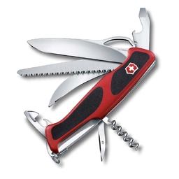 Нож перочинный VICTORINOX RangerGrip 57 Hunter, 130 мм, 13 функций, с фиксаторо, красный с чёрным