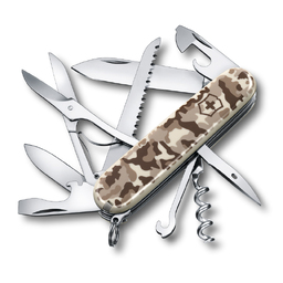 Нож перочинный VICTORINOX Huntsman Desert Camouflage, 91 мм, 15 функций, бежевый камуфляж