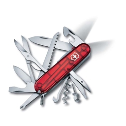 Нож перочинный VICTORINOX Huntsman Lite, 91 мм, 21 функция, полупрозрачный красный
