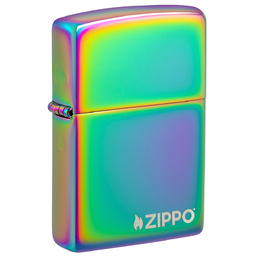 Зажигалка ZIPPO Логотип с разноцветным покрытием | Logo Multi Color, латунь/сталь, разноцветная, глянцевая, 38x13x57 мм