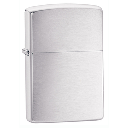 Зажигалка ZIPPO классическая с покрытием матовый хром | Classic Brushed Chrome, латунь/сталь, серебристая, матовая, 38x13x57 мм