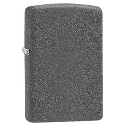 Зажигалка ZIPPO классическая с каменным покрытием | Classic Iron Stone, латунь/сталь, серая, матовая, 38x13x57 мм