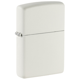 Зажигалка ZIPPO классическая с белым матовым покрытием | Classic White Matte, латунь/сталь, белая, матовая, 38x13x57 мм