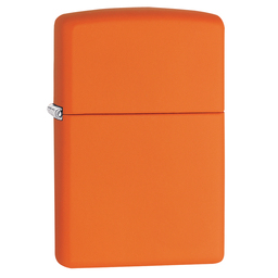 Зажигалка ZIPPO классическая с оранжевым матовым покрытием | Classic Orange Matte, латунь/сталь, оранжевая, матовая, 38x13x57 мм