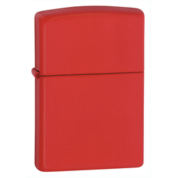 Зажигалка ZIPPO классическая с красным матовым покрытием | Classic Red Matte, латунь/сталь, красная, матовая, 38x13x57 мм