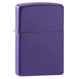 Зажигалка ZIPPO классическая с фиолетовым матовым покрытием | Classic Purple Matte, латунь/сталь, фиолетовая, матовая, 38x13x57 мм