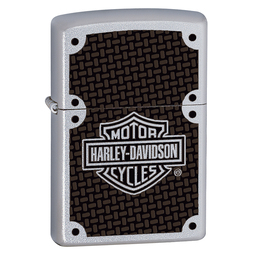 Зажигалка ZIPPO Харлей Дэвидсон с покрытием сатинированный хром | Harley-Davidson® Satin Chrome, латунь/сталь, серебристая, 38x13x57мм