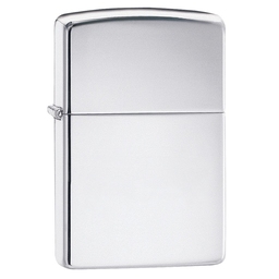 Зажигалка ZIPPO классическая с покрытием Глянцевый хром | Classic High Polish Chrome, латунь/сталь, серебристая, 38x13x57 мм