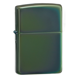 Зажигалка ZIPPO классическая с глянцевым зеленым покрытием | Classic High Polish Green, латунь/сталь, зелёная, глянцевая, 38x13x57 мм