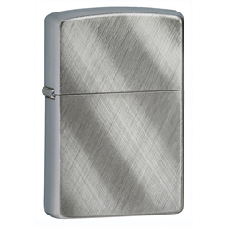 Зажигалка ZIPPO классическая с покрытием матовый хром | Classic Brushed Chrome, латунь/сталь, серебристая, матовая, 38x13x57 мм
