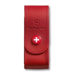 Чехол на ремень VICTORINOX для ножей 91 мм толщиной 2-4 уровня, кожаный, красный