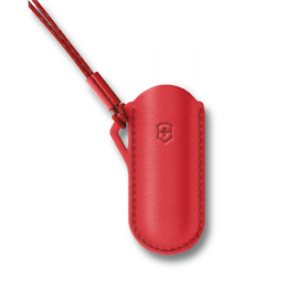 Чехол VICTORINOX "Style Icon" для ножей Classic Colors 58 мм, кожаный, красный