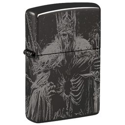 Зажигалка ZIPPO Король скелетов с черным глянцевым покрытием | Skull King High Polish Black, латунь/сталь, черная, глянцевая, 38x13x57 мм