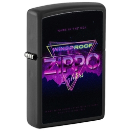 Зажигалка ZIPPO Знак с черным матовым покрытием | Sign Design Black Matte, латунь/сталь, черная, 38x13x57 мм