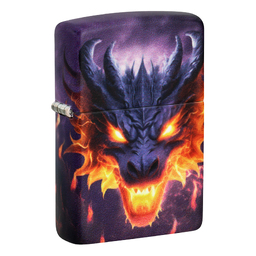 Зажигалка ZIPPO Пылающий дракон с покрытием, светящимся в темноте зеленым | Glowing Dragon Glow In The Dark Green,латунь/сталь,разноцветная,38x13x57мм