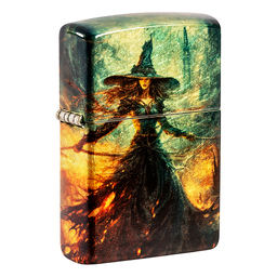 Зажигалка ZIPPO Огненная колдунья с покрытием Искусственно состаренная латунь | Fire Mage 540 Tumbled Brass, латунь/сталь, разноцветная, 38x13x57 мм