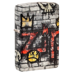 Зажигалка ZIPPO Король граффити с матовым покрытием на 540 | Graffiti King 540 Matte, латунь/сталь, разноцветная, матовая, 38x13x57 мм