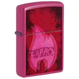 Зажигалка ZIPPO Пульсация с ярко-розовым покрытием | Pulse Frequency, латунь/сталь, малиновая, глянцевая, 38x13x57 мм