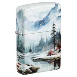 Зажигалка ZIPPO Снежная долина с матовым покрытием на 540 | Frozen Valley 540 Matte, латунь/сталь, разноцветная, матовая, 38x13x57 мм