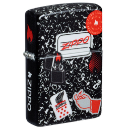Зажигалка ZIPPO Тетрадь с матовым покрытием на 540 | Notebook Design 540 Matte, латунь/сталь, разноцветная, матовая, 38x13x57 мм