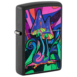 Зажигалка ZIPPO Контркультура с покрытием черный свет | Counter Culture Black Light, латунь/сталь, черная,матовая 38x13x57 мм