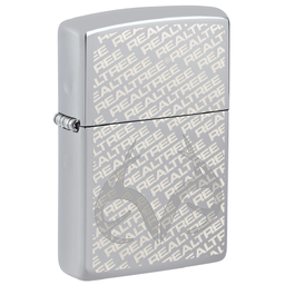 Зажигалка ZIPPO Олений рог и камуфляж с покрытием Глянцевый хром | Realtree Antler Design High Polish Chrome, латунь/сталь, серебристая, 38x13x57 мм
