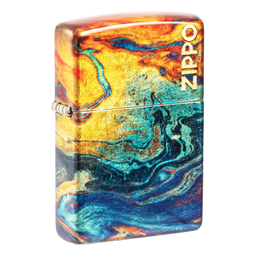Зажигалка ZIPPO Цветная с покрытием Искусственно состаренная латунь на 540 | Colorful Design 540 Tumbled Brass, латунь/сталь, разноцветная, 38x13x57мм