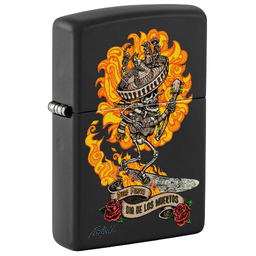 Зажигалка ZIPPO Рик Ритвельд с черным матовым покрытием | Rick Rietveld Black Matte, латунь/сталь, черная, матовая, 38x13x57 мм