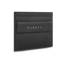 Портмоне для кредитных карт BUGATTI НОМ | NOME, с защитой данных RFID, черное, натуральная воловья кожа, 10,2х0,3х8,2 см