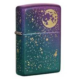 Зажигалка ZIPPO Звездное небо с зелено-фиолетовым покрытием | Starry Sky Iridescent, латунь/сталь, фиолетовая, матовая, 38x13x57 мм