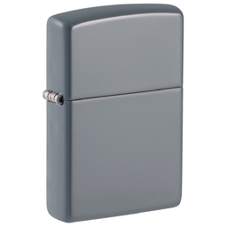 Зажигалка ZIPPO классическая со светло-серым покрытием | Classic Flat Grey, латунь/сталь, серая, глянцевая, 38x13x57 мм