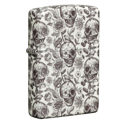 Зажигалка ZIPPO Скелет с покрытием, светящимся в темноте зеленым | Skeleton Glow in the Dark Green, латунь/сталь, серая, 38x13x57 мм