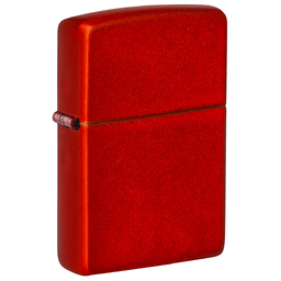Зажигалка ZIPPO классическая с металлизированным красным покрытием | Classic Metallic Red, латунь/сталь, красная, матовая, 38x13x57 мм