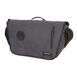 Сумка наплечная WENGER 13'', cерая, ткань Grey Heather/ полиэстер 600D PU, 42х13х26 см, 14 л