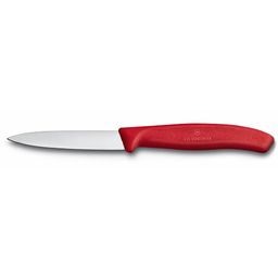 Нож для овощей VICTORINOX SwissClassic, 8 см, с заострённым кончиком, красный
