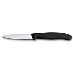 Нож для овощей VICTORINOX SwissClassic, 8 см, с заострённым кончиком, чёрный