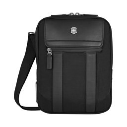 Сумка через плечо VICTORINOX Architecture Urban2 Crossbody Bag, черный, полиэстер/кожа, 22x9x28 см, 6 л