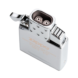 Газовый вставной блок для широкой зажигалки Zippo, двойное турбо пламя, нержавеющая сталь