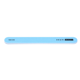 Пилка Dewal Beauty для ногтей, прямая голубая 1,9х17,8 см, 180/240 грит