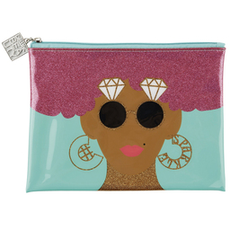 Косметичка Dewal Beauty серия "Модница", мятная 22х16,5х1,5см