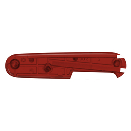 Задняя накладка для ножей VICTORINOX 91 мм, пластиковая, полупрозрачная красная