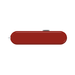 Задняя накладка для ножей VICTORINOX 58 мм, с отверстием под шариковую ручку, пластиковая, красная