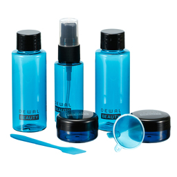 Дорожный набор баночек для путешествий Dewal Beauty, морская волна,7пр.