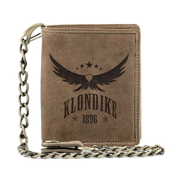 Бумажник KLONDIKE 1896 коллекция «ИСТОК | MAIN», натуральная кожа в светло-коричневом цвете, 10,5 х 12,5 х 2,5 см