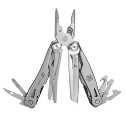 Мультитул Stinger, 106 мм, 15 функций, сталь, серебристый, в картонной коробке, в комплекте нейлоновый чехол