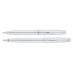 Набор Pierre Cardin коллекция «ПАРА | PEN&PEN» : ручка шариковая + роллер. Цвет - стальной. Упаковка Е.