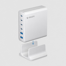 Зарядная станция 4xUSB Type-C, 2xUSB, PD, QC, 160Вт, белый, Deppa
