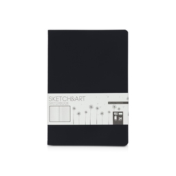 Скетчбук "Sketch & Art" в мягком переплете 147х210 мм, 24 л. белой бумаги 150 г/м2, черный