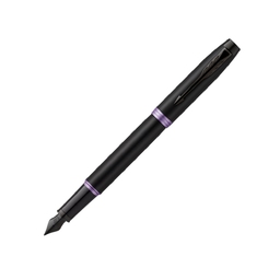 Перьевая ручка Parker IM Vibrant Rings Flame Amethyst Purple, стержень:F, цвет чернил: blue, в подарочной упаковке.